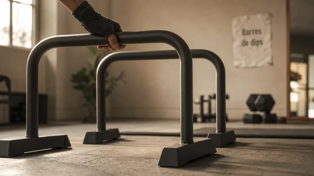 Bar de dips stables 90 cm, charge 250 kg, barres parallèles