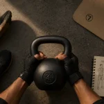 Goblet squat : kettlebell en charge devant, buste droit