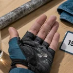 Magnésie liquide sur paume : séchage 15–20 s pour grip propre