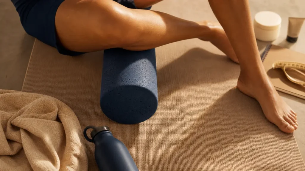 Rouleau de massage pour moduler la pression sur jambes