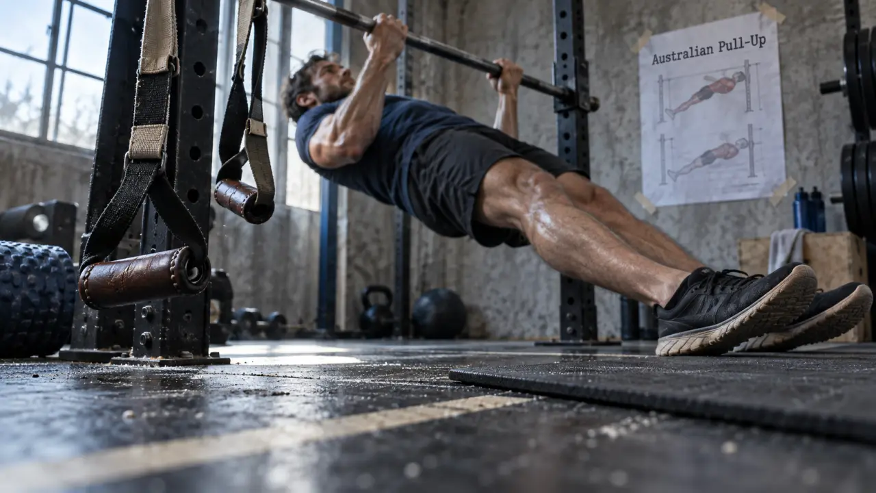 Australian pull up : traction australienne en salle