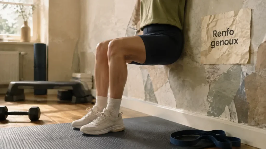 Renfo genoux : exercice sans douleur sur tapis