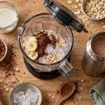 Smoothie proteine sport : banane cacao et whey, récupération et prise de masse