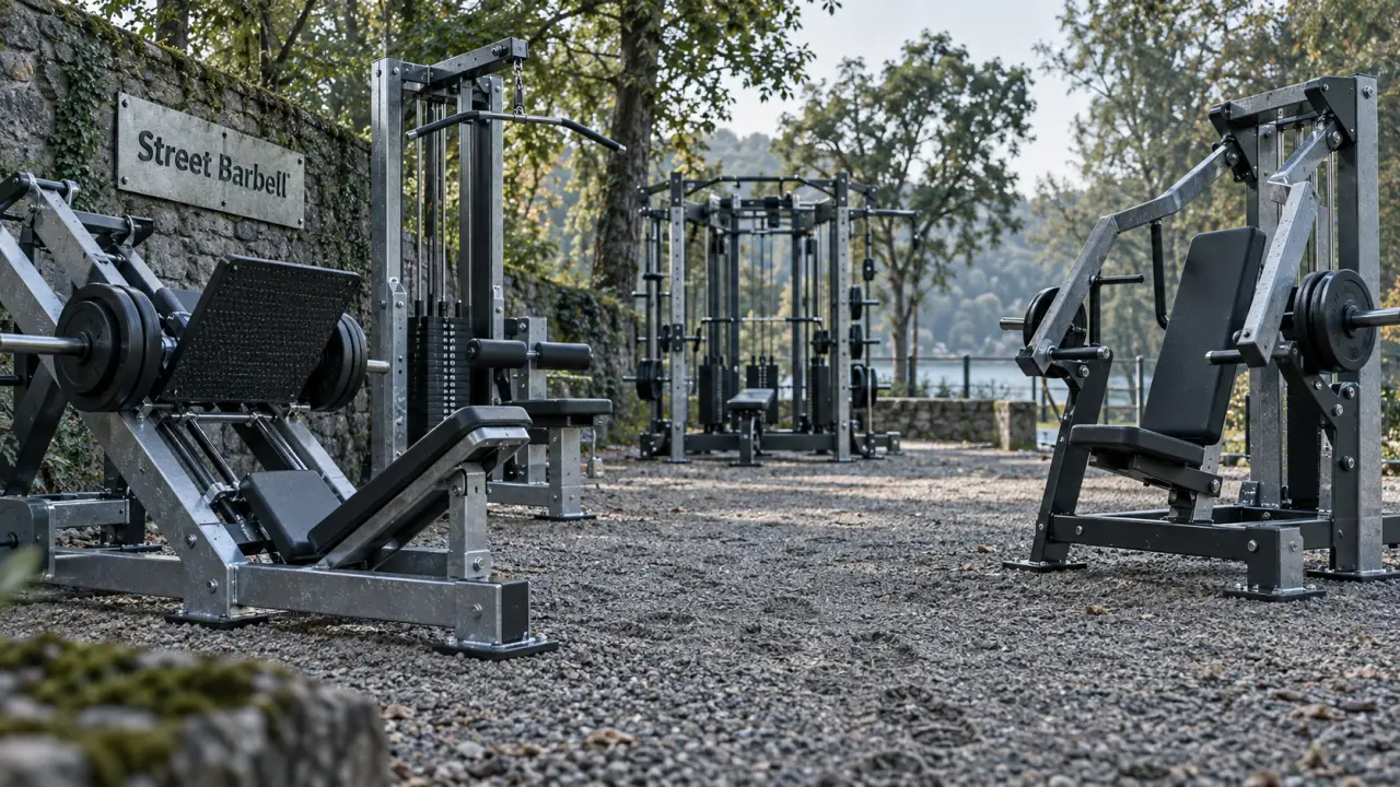 Street barbell outdoor : station de musculation dans un parc