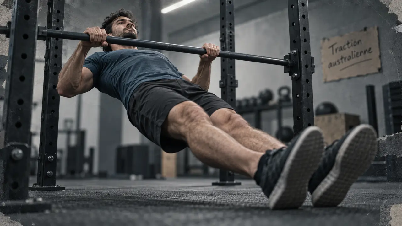 Tractions australiennes pour muscler le dos, première traction