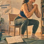 Renforcement musculaire femme : squat au poids du corps assise